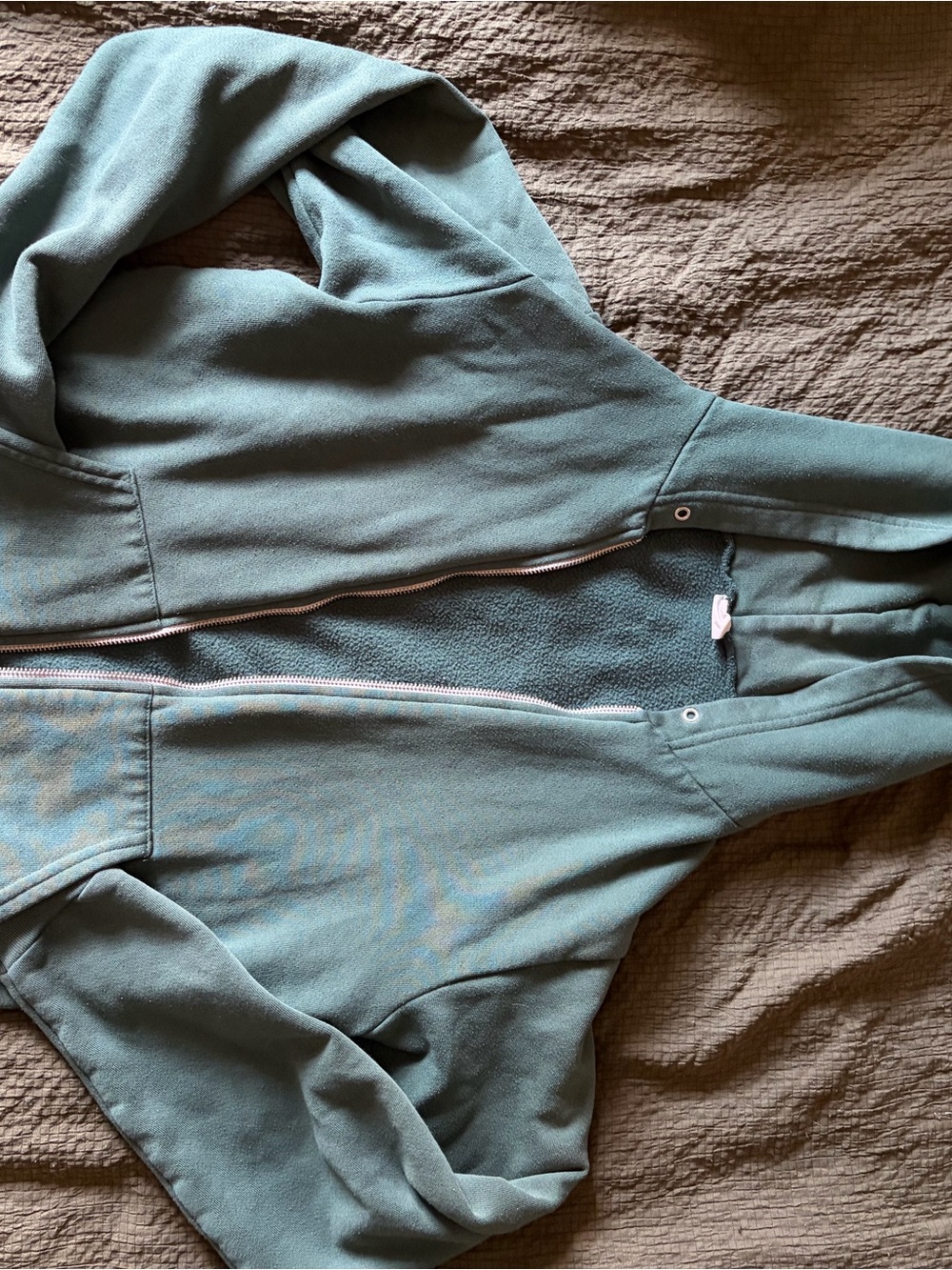 Women's Hooded Zip Jacket - Teal Green